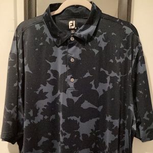 Men’s black and blue foot joy golf shirt